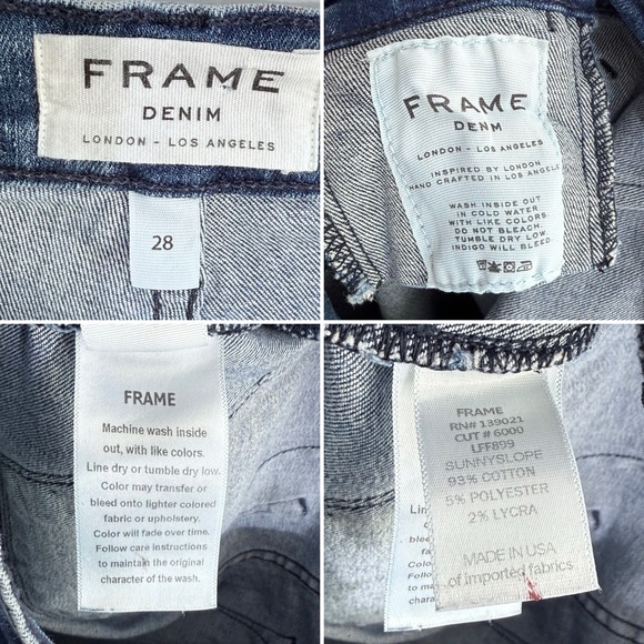 Frame Denim Le Flare De Francoise Jean Size 28 Sunnyslope Flare High Rise LFF899 - Picture 8 of 16